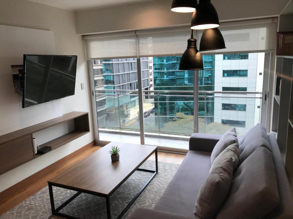 Hermoso Apartamento Con Piscina Miraflores- Canvas Lima Bagian luar foto