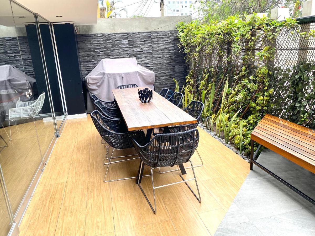 Hermoso Apartamento Con Piscina Miraflores- Canvas Lima Bagian luar foto